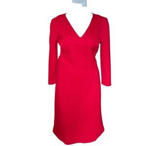 Lauren by Ralph Lauren red Dobby fit flare dress sz 0